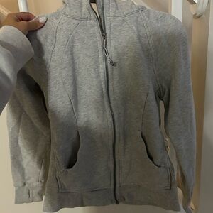 Lululemon light grey fill zip jacket